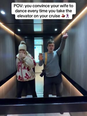 Who did it better? 💃🏼🕺🏻 Every day of our 13 day Antarctica expedition we danced anytime we got in the elevator 😂 fun little challenges like this always make the sea days more entertaining!  Share this with the person you would do this with 🤪 📍@Quark Expeditions 