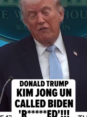 President Trump claimed Kim Jong Un says "very nice things" about him, but has some harsher words for Joe Biden, saying, "he used to call Joe Biden a 'mentally r*****ed person.'" 😳