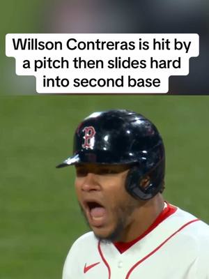 Willson Contreras took a HBP from Brandon Woodruff, who has now hit him six times in his career #MLB #redsox #sports #baseball
