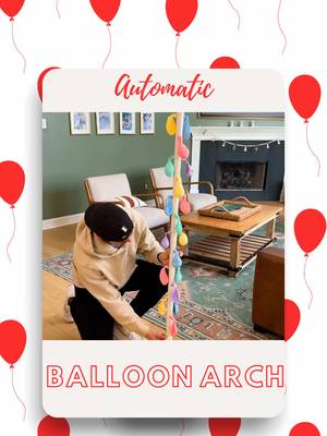 Follow for the tutorial 👀 This automatic balloon arch is way easier than doing a balloon arch by hand #balloonarch #momhack #LifeHack #partydecor #mom