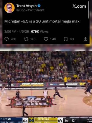 MICHIGAN IS YOUR NATIONAL CHAMPION 👑 #fyp #cbb #MarchMadness #michigan 