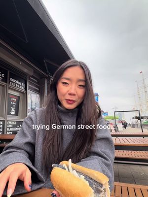 Trying Fischbrötchen for the first time…. I don’t think it’s for me😭😭😭 maybe next time I’ll get the fried filet instead of the Bismarck herring that’s picked in vinegar😭😭😭 #germanfood #Fischbrötchen #hamburg #tryingnewfoods #germany 