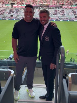 Obrigado por vir meu amigo 💛 @Ronaldo Lima Thank you for coming my friend 🩷 @InterMiamiCF 