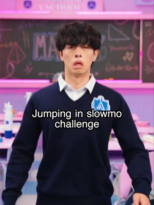 jumping in slow motion challenge
