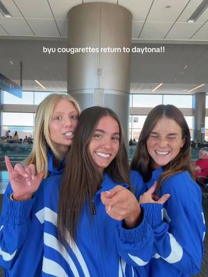 We’re SO back! So excited for NATIONALS @Varsity Spirit See you in Daytona💙 @lyza bull @em!!! @caym 😇  #byucougarettes #collegedanceteam #nationalchampions #ndanationals #daytona 