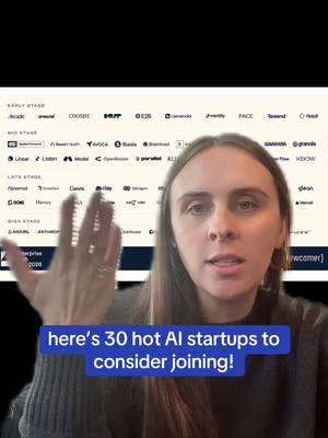#greenscreen here’s 30 hot AI startups to consider joining!