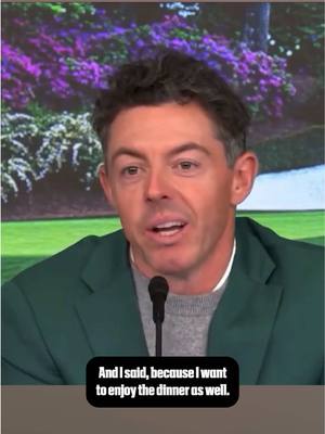 #RoryMcIlroy on his Champions dinner menu 😂 (🎥: @The Masters) #golf #TheMasters 