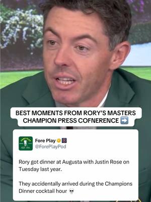 Accidentally crashing last year’s Champions Dinner, a wholesome Golf Dad moment, and Irish food… these were the 3 best moments from Rory’s Masters press conference as the reigning champion.