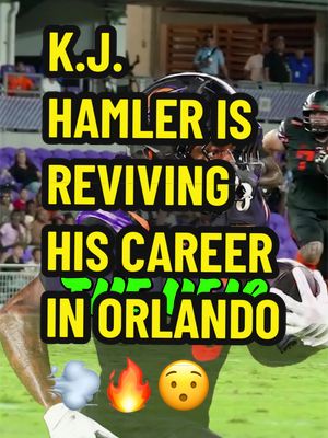 The NFL gave up TOO EARLY on him 💨🔥 #kjhamler #widereceiver #denverbroncos #orlandostorm #ufl
