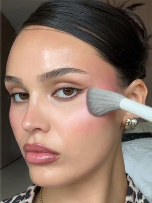 The girliest makeup paired with massive attack but I love it lol  #grwmmakeup #glowymakeup #laminatedbrows #makeuptutorial #glammakeup  @Rare Beauty @Kosas @Saie @Hourglass Cosmetics @Hard Candy @pradabeauty @Westman-Atelier @Makeup By Mario @realtechniques @simihazebeauty @M·A·C Cosmetics @Morphe Cosmetics @Diorbeauty @MERIT Beauty @HungVanngo 