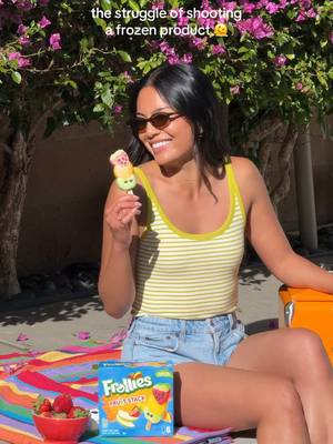 performing literal surgery on our ice pops mid photoshoot because (spoiler alert) they melt 🫠🫠🫠 #photoshoot #struggles #melting #desserttiktok #bts 