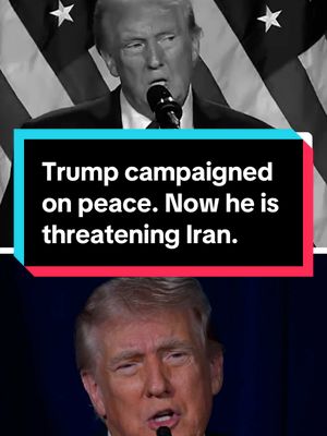 Donald Trump spent the 2024 campaign positioning himself as the candidate who would keep the U.S. out of war. Now he is threatening to destroy Iranian civilization. #trump #iran #news 