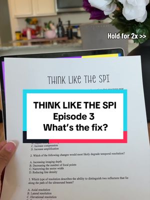 When you take the SPI, don’t just jump straight to the answer choices, start thinking through the question like this instead!🌟  #spiexam #studytok #sonographer #ultrasoundstudent #sonographyschool 