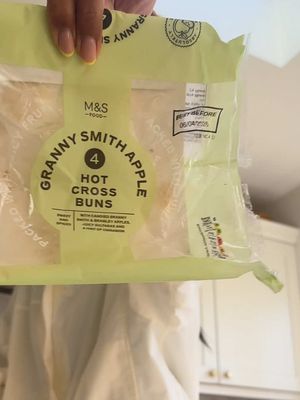 Two packs down. Need more.  FRLIPPIN’ DELICIOUS  @M&S Food @Marks and Spencer  #hotcrossbun #veganhotcrossbun #mandsfood 