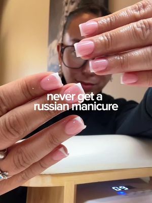 why you should never get a russian mani #russianmanicure #manicure #nailinspo 