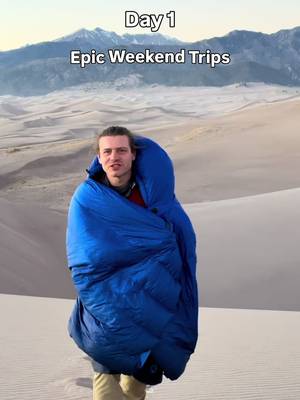 You’ve really got to start weekend maxxing!👇 #ad #MarmotPartner With just 1 day of PTO you could: -Sleep under the stars -Backpack into Great Sand Dunes -Sandboard giant dunes -Watch insane sunsets and sunrises All for around $500 including flights. Trips like this are exactly why I always keep a sleeping bag ready to go. I brought my @Marmot Wraptor on this trip and it’s my new go-to for weekend trips because it’s super easy to get in and out of, works for any sleeping position (side sleepers get it), and actually lets you regulate temperature during the night. If you want the full itinerary, comment “weekend” and I’ll send you the trip details. #weekendmaxxing #weekendtrip 