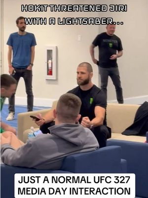 “I’ll cut you up homie. And f***ing stitch your head on Alex Pereira’s body.” Josh Hokit to Jiri Prochazka at #UFC327 media day 👀 (via @gifdsports)