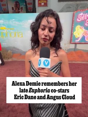 At the premiere for #Euphoria season three, Alexa Demie took a moment to reflect on her late co-stars Eric Dane and Angus Cloud ❤️