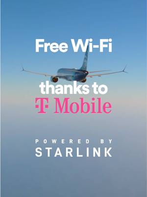 Free Wi-Fi, thanks to @T-Mobile, is taking off.  The fastest Wi-Fi in the sky, powered by Starlink, is already available on select Alaska Airlines and @Hawaiian Airlines flights, with more aircraft coming online every week. Installations are almost complete on our regional fleet, and our first 737 started flying with Starlink today. Guests who log in or sign up for @Atmos Rewards can experience Starlink free, thanks to T-Mobile—so you can stream, scroll and stay connected from takeoff to landing. 💫 #wifi #starlink #travel 