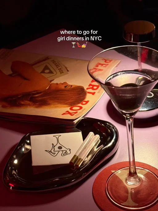 My favorite girl dinner spots for dressing up, ordering martinis and staying up way too late  #nycrestaurants #nycfood #nycnights #girldinner #nycdining 