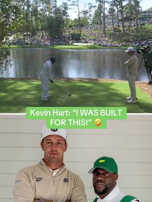 Kevin Hart had a go in the Par 3 contest with Bryson DeChambeau 😅 #TheMasters #pga #kevinhart #brysondechambeau 