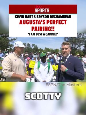 We all know Kevin Hart as a movie star and comedian, but we hadn’t yet seen Kevin Hart the golf caddie... until today, when he stepped in as Bryson DeChambeau’s caddie for the Masters Par 3 Tournament!
