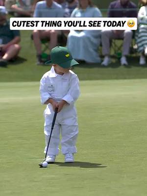 Sepp Straka's son is a natural on the course 🤩 #TheMasters
