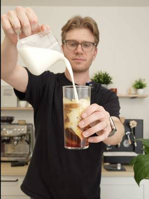 The only correct way to make an iced latte!