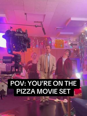Robots, pizza, chaos, and sometimes…filming. 🍕Here’s a taste of Pizza Movie bts! #PizzaMovie #BehindTheScenes #BTS #AmericanHigh #onset
