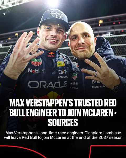#MaxVerstappen's long-time race engineer Gianpiero Lambiase will leave #RedBull to join #McLaren at the end of the 2027 #F1 season, sources have confirmed to ESPN.