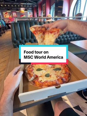 An afternoon of eating on MSC World America, in under a minute. 🌀 Warning: It’s normal to feel hungry after watching. 😉 #MSCCruises #cruisetok #cruiseship #cruisetour #foodtour