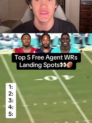This is Where the Top Remaining Free Agent WRs Will Sign!👀 #NFL #nflfootball #fantasyfootball #football 
