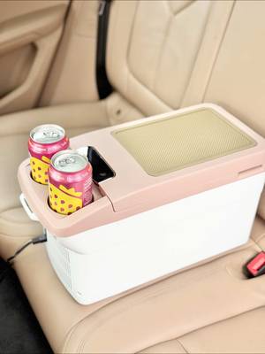 Passenger princesses, this one’s for you👑🚙 SEND this to your roadtrip buddy💖 #founditonamazon #amazonhome #travelessentials #carminifridge #carmusthave