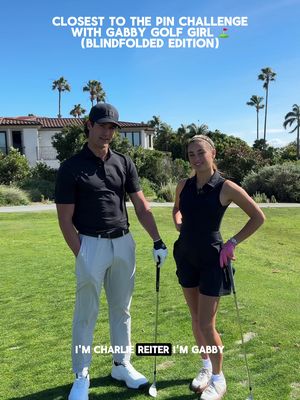 No sight, no problem. ⛳️ @Charlie Reiter and @ɢᴀʙʙʏ / ɢᴏʟғ / ɢɪʀʟ take on a blindfolded closest-to-the-pin challenge. Would you stick it closer? #golfchallenge #closesttothepin #golftrickshot #golftiktok @travismathew 