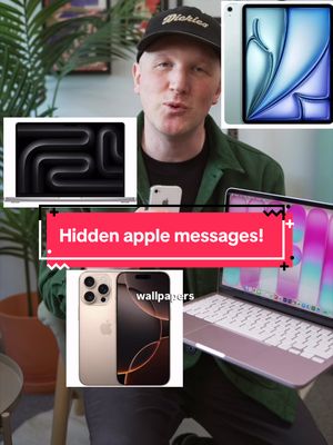 Have you ever noticed apples hidden wallpaper messages?  #apple #macbookneo #macbook #techtok #iphone 