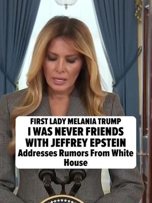 🗣️👀 In an unexpected national address from the White House Thursday, Melania Trump announced she never had a relationship with Jeffrey Epstein ... alleging bad actors are simply attempting to ruin her reputation. 🎥: CNN