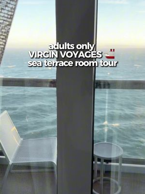 wait... the balcony is the best part of this room! staying in the sea terrace room on a 6-day voyage!  @Virgin Voyages #virginvoyages #RoomTour #brilliantlady 