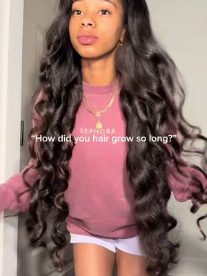 9 years and counting prioritizing hair health 👸🏽🎀✨ #naturalhair #curlyhair #longhair #naturalhairstyles #haircareroutine 