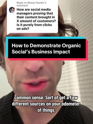 Replying to @Mason Hunter quantifying the tangible business value driven from organic social strategies & investment and proving out the 🧃 being worth the squeeze Hope helpful! Multiple means, each with own complementary strengths and justifiability. By a country mile, it boils down to is the organic content threading the needle of being engaging and relevant while also heroing the brand so as to get both strong organic views and have clear brand linkage, ideally with clear simple CTA go-do. #socialmediamarketing #contentcreationtips #organicsocialmedia @VaynerMedia 