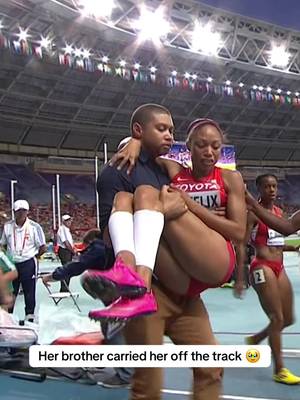 Happy siblings day ❤️ In honour of today, we remember one of the most iconic moments in World Championships history, when Allyson Felix was carried off the track by her brother Wes in 2013 after a heartbreaking hamstring injury 🫂 #WorldAthleticsChamps