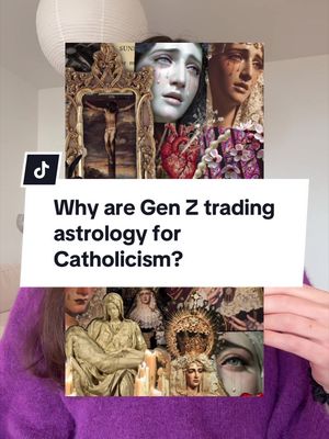 There is a Catholic revival afoot among Gen Z, and as someone from an Irish Catholic family it is fascinating to see how Catholicism is being glamorised #catholic #astrology #genz #culture #religion 