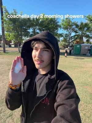 good morning campers how did we all sleep and who are we excited to see today  #coachella #coachella2026 #carcamping #bieberchella #coachellacamping 