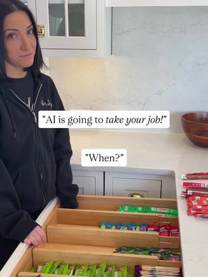 We’ll believe it when AI can organize a junk drawer, a playroom, and a pantry… all in the same day. #homehumor #organizedliving #smallbusinessowner 