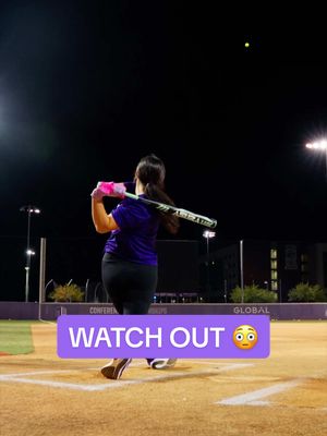 Heads up that ball ain’t coming back😳 #softball #fastpitch #asura #homerun #gcu 