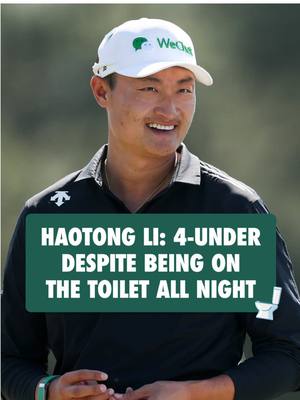 Haotong Li spent all night on the toilet but battled Friday at Augusta National. 🤣 He’s currently 4-under, T5 at the Masters heading into the weekend.