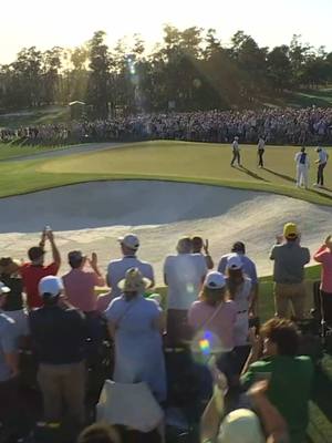 Rory McIlroy finishes strong with a birdie on No. 18. #TheMasters #golf #finish 