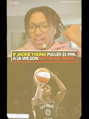 Jackie Young’s agent is ELITE. There’s no hate, Jackie is a hell of a player.  It’s just a surprising 1 YEAR contract while A’ja Wilson, arguably the best player in WNBA history, hasn’t hit that figure. That said, Jackie was a number one pick and deserves her money. #WNBA #wnbadraft #womensbasketball #jackieyoung #lasvegasaces  (Follow @entirelywnba)