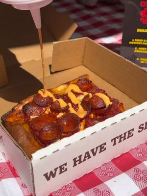 Coachella just got hotter 🥵 Get the exclusive Spicy Buldok Not Ranch 😍 #coachella #Foodie #festival #spicy #pizzalover 