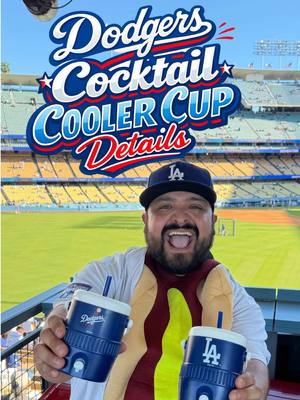 The Dodger Cocktail Cooler Cup IS HERE!  They’re $40 each and there is a way to buy two! #dodgers #MLB #ladodgers #drinks #dodgerstadium