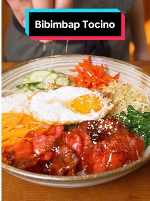 EAT OR PASS? BIBIMBAP TOCINO 👀 Fried rice base, colorful veggies on the side, perfectly cooked sunny-side egg on top, and of course, slightly charred tocino 😮‍💨 #fyp #food #FoodLover #lumpiaqueen #Foodie 